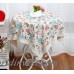Grande a cuadros Floral algodón Lino 2018 nueva plaza manteles redondos de encargo impermeable mantel Pastoral estilo encaje ali-00798006